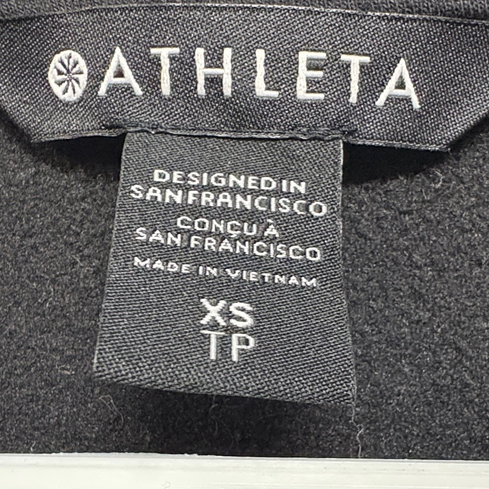 Athleta Black Asymmetrical Zip Utility Jacket - Picture 5 of 6